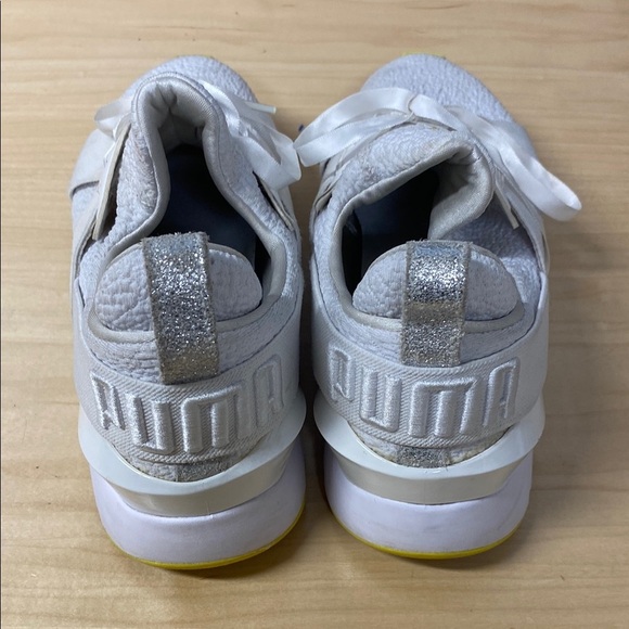 Puma‎ Muse Trailblazer White and Yellow Athletic Sneakers women’s size 8 - Picture 6 of 8